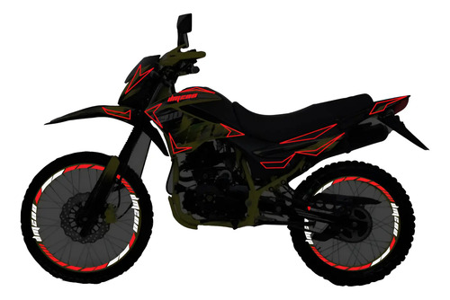 Kit Stickers Reflejantes Tapas Y Rines De Moto Italika Dm200