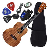 Kit Completo Ukulele Concerto Elétrico Su23m Shelby Eagle