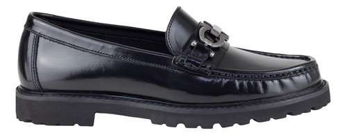 Mocasines Loafer Gino Cherruti Para Mujer Hebilla 2304 Negro