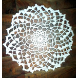 Carpeta Mantel Crochet - 50 Cm De Diametro Blanca