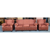 Juego Living Estilo Berger Tapizados - Sofa Y 2 Sillones 