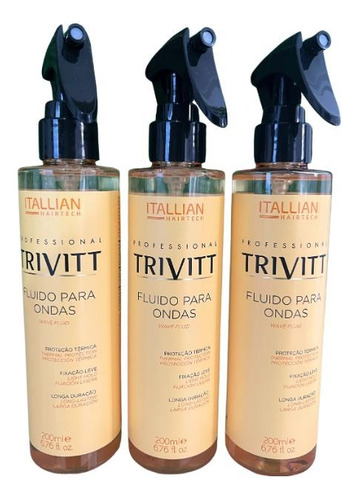 Kit 3 Fluido Para Ondas 200ml Trivitt