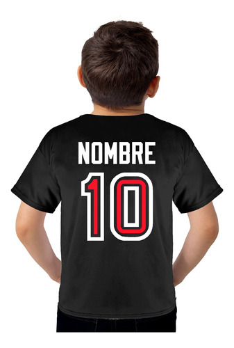 Remera Deportiva Niño River Plate  Nombre Y N° Personalizado