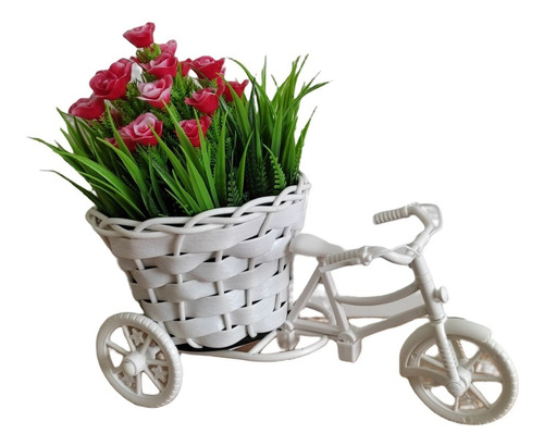 Bicicleta Miniatura Com Arranjo Tipo Buchinho Com Flores R.3