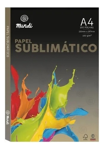 Papel Sublimático Globinho Mundi Premium A4 100 Folhas