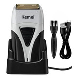 Maquina Afeitadora Shaver Kemei 3383 Recargable Color Gris