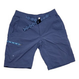 Bermuda Columbia Talla 30 Azul Omni Shade Cinturon Azul