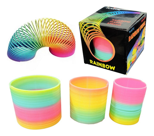 Spring Arcoiris Muelle Magico Juguete Niños Destreza  X 3pcs