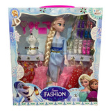 Muñeca Princesa Frozen Olaf Azul Juguete Niñas + Accesorios