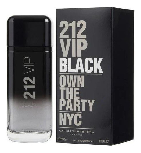 Perfume Carolina Herrera 212 Vip Black Para Hombre, 200 Ml