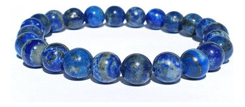 Pulseira De Pedra Lapís Lazuli Natural Esfera De 8 Mm