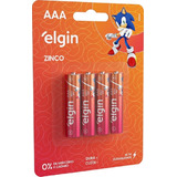 Kit 20 Pilhas Zinco Aaa 1.5v R03 Elgin Palito (blister 5x4)