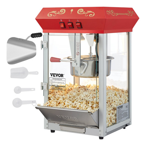 Maquina De Palomitas De Maiz 8 Oz Estilo Clásico 850w 110v