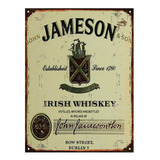 Cartel De Chapa Publicidades Antiguas Whisky Jameson B005