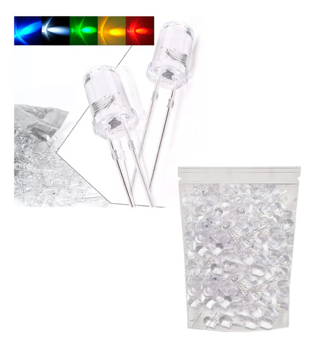 1000 Leds Ultrabrillantes 5mm Colores Azul Rojo Blanco Y Mas