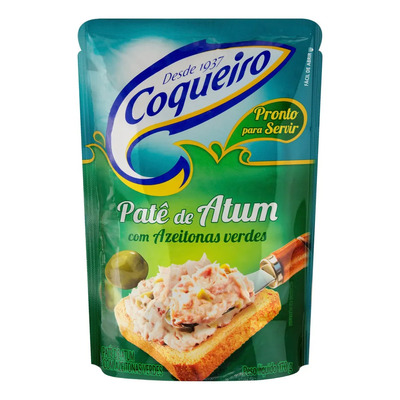 Patê de Atum com Azeitonas Verdes Coqueiro Sachê 170g | MercadoLivre
