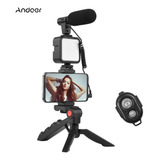Andoer Teléfono Vlog - Kit De Vídeo Con Soporte Para Trípode