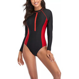 Traje De Baño/body De Surf De Manga Larga Para Mujer