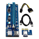 6x Cabo Riser Mineração Pci 1xto16x Minipci-e 3.0 Usb 60cm