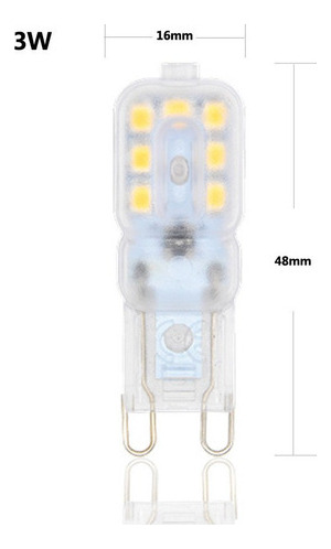 Lámpara Foco Base G9 Bombilla Led Cápsula Luz 110v-140v