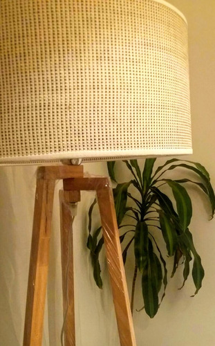Lámpara Nórdico Trípode 1,60 Escandinava Pantalla Rústica