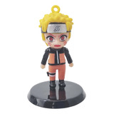 Boneco Miniatura Com Base Brinquedo Coleção Naruto Uzumaki 3