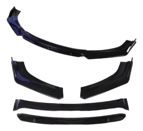 Líp Universal Bumper 4 Piezas Spoiler Negro Gloss