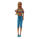 Barbie Bronceada Caribe Top Vintage Mattel Original 90s