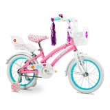 Bicicleta Olmo Tiny Friends R16 Infantil Niñas Canasto Silla