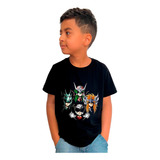 Camiseta Infantil Cavaleiros Do Zodíaco Seiya Shun Shiryu 