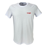 Camiseta Wrangler Branca Original Tecido Leve Para Homem 