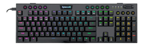 Teclado Gamer Redragon Horus Negro K618 Sw Red Inalambrico