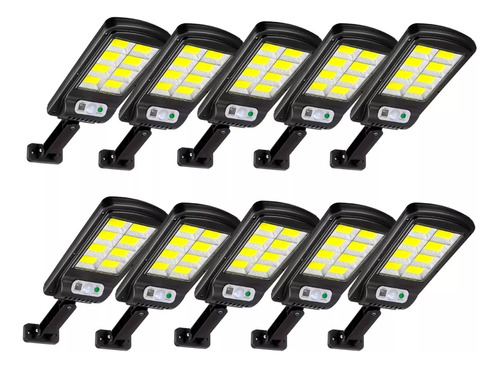 Kit 15 Luminárias Solar Refletor Poste Led 100w Potente Ág