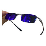 Óculos De Sol Lupa De Vilão Plasma Lente Azul Escuro 