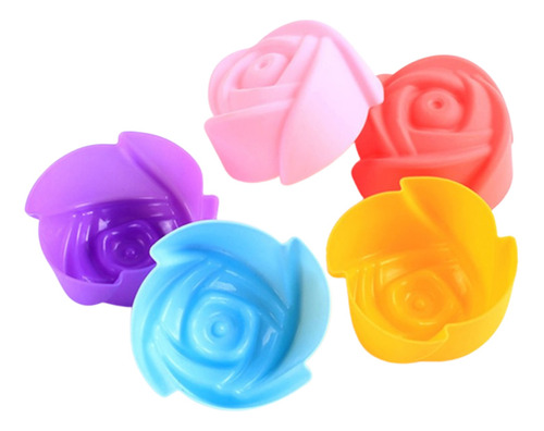 Molde Silicona Flor Rosa 5,5cm Para Jabon Vela Reposteria