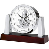 Bulova B7520 Reloj Largo Acabado En Caoba Oscuro