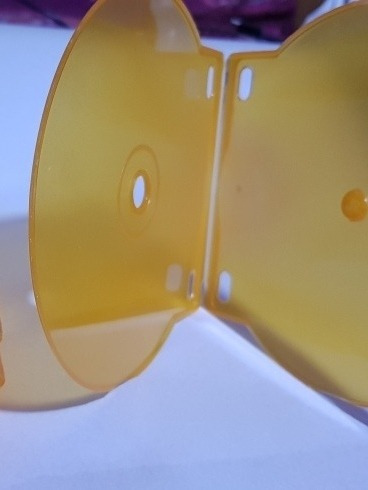 Cajas Para Cd O Dvd  Plasticas Shell Circular Amarillas X 7