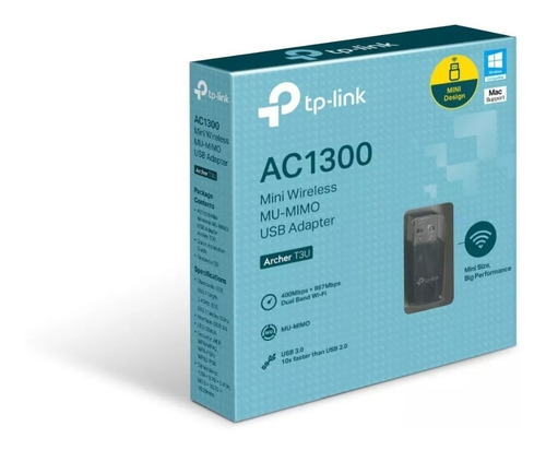 Adaptador Wifi Tp-link T3u Ac1300 2.4/5ghz 1300mbps Original