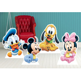 Mickey Bebe Pack 4 Pzas Figuras Para Fiestas 50cm De Alto