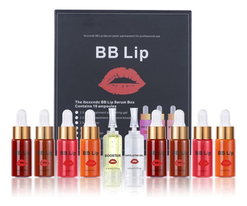 Kit De Sérum Labial Bb, Crema, Semipermanente, Para Teñir Lo