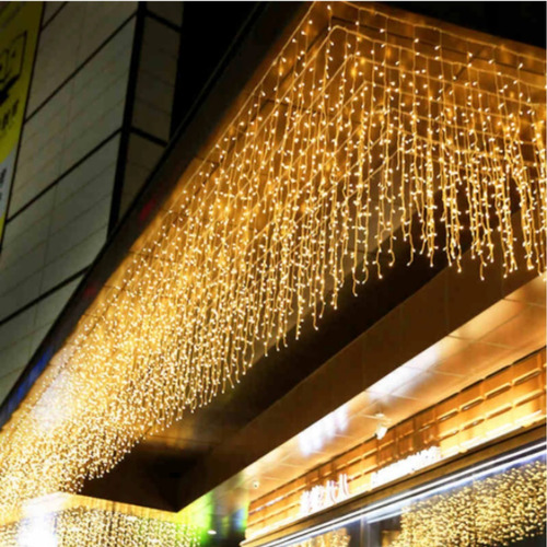 Cascata Natal Luz Fixa 20 Metros 800 Leds 220v Área Externa