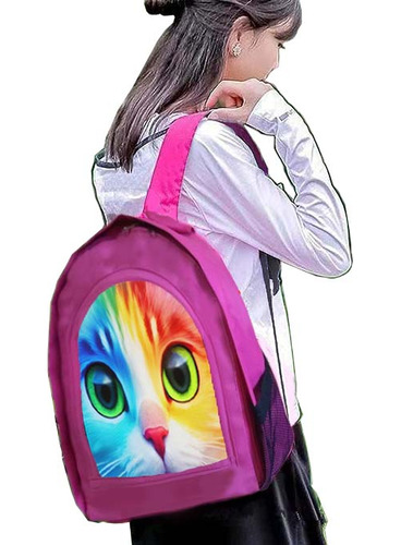 Mochila Escolar Urbana Felino Gatitos Gatos Diseño 137