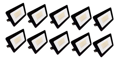 Set X10 Reflectores Led Blanco 30w Bajo Consumo Alta Potenci