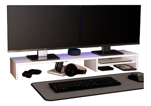 Suporte Dois Monitor Gamer Mesa Setup Home Office 1 Metro D