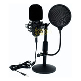 Kit Microfone Condensador Fio Usb Estúdio Podcast Kadosh K84