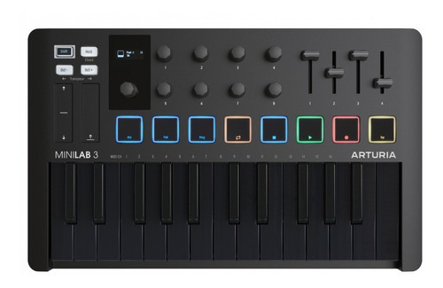 Controlador Midi Usb Arturia Minilab 3 Color Deep Black