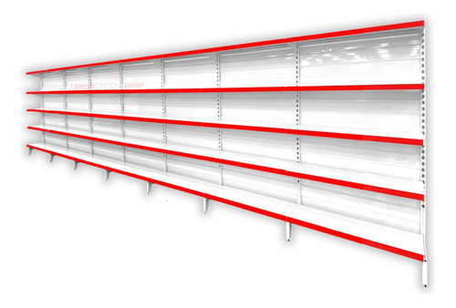 Gondolas Contra Pared Supermercado - 8,40mts Lineals