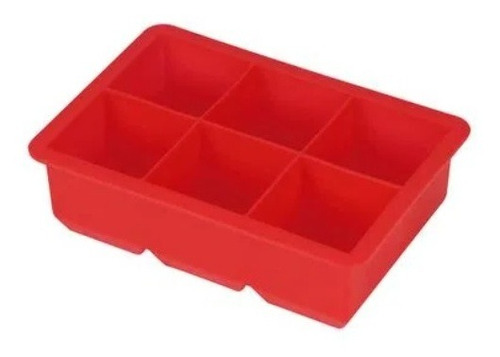 Forma De Gelo Em Silicone 6 Cubos Grandes Mor