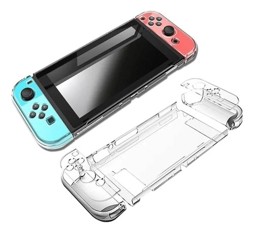 Carcasa Acrilica Transparente Switch Neon Oled Lite Nintendo