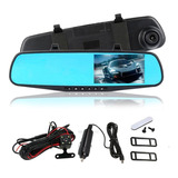 Espejo Retrovisor Dvr Universal 2 Camaras Delantera Reversa